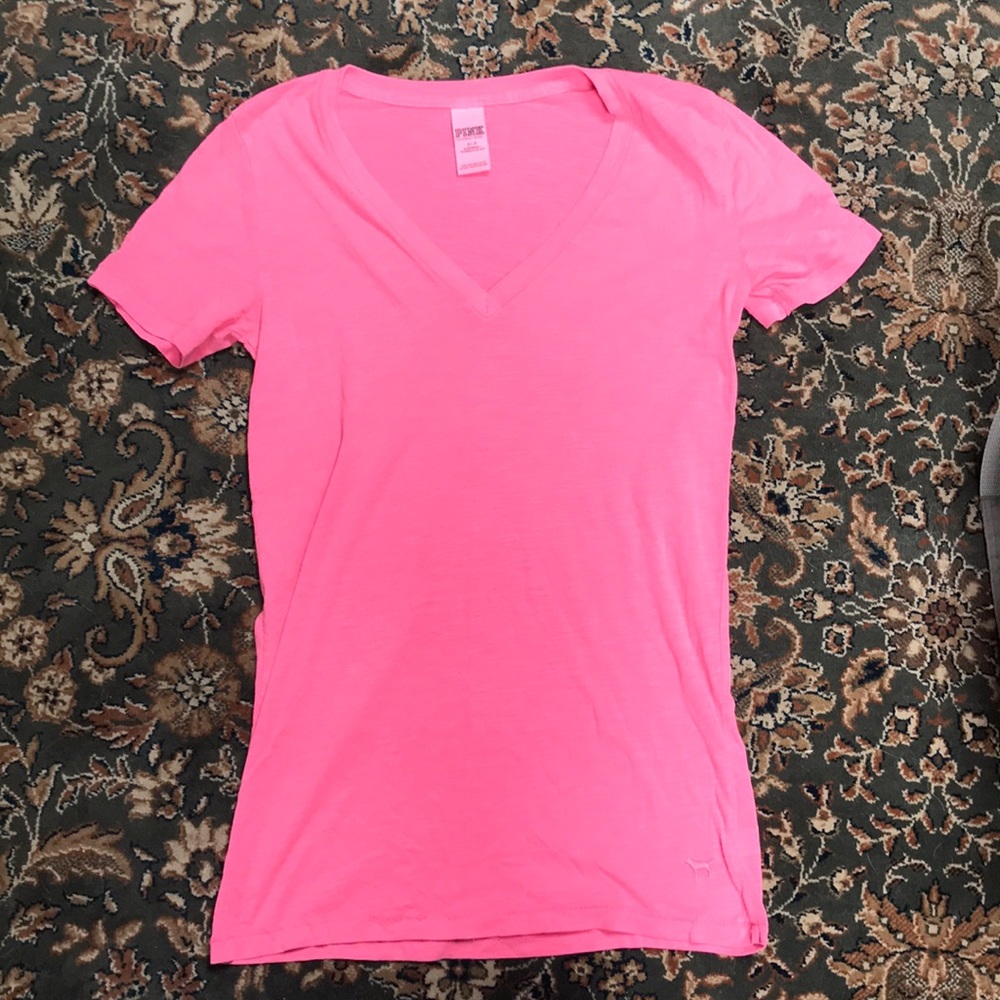 Victoria’s secret PINK hot pink v-neck